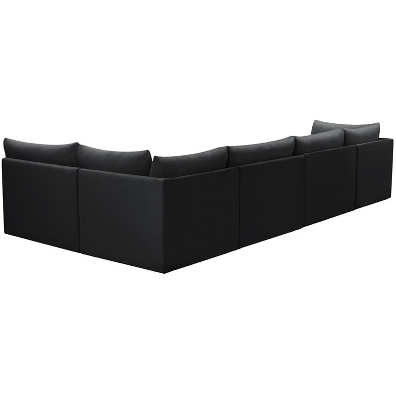 Meridian Furniture Jacob Black Velvet Modular Sectional