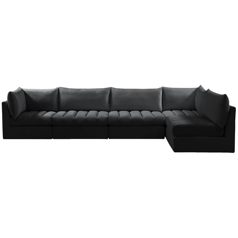 Meridian Furniture Jacob Black Velvet Modular Sectional