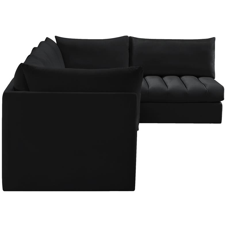 Meridian Furniture Jacob Black Velvet Modular Sectional