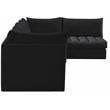 Meridian Furniture Jacob Black Velvet Modular Sectional
