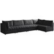 Meridian Furniture Jacob Black Velvet Modular Sectional