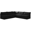 Meridian Furniture Jacob Black Velvet Modular Sectional