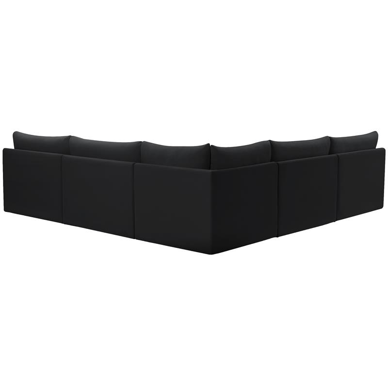Meridian Furniture Jacob Black Velvet Modular Sectional
