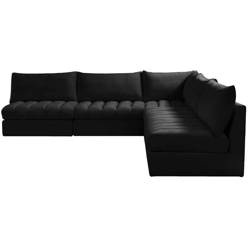 Meridian Furniture Jacob Black Velvet Modular Sectional
