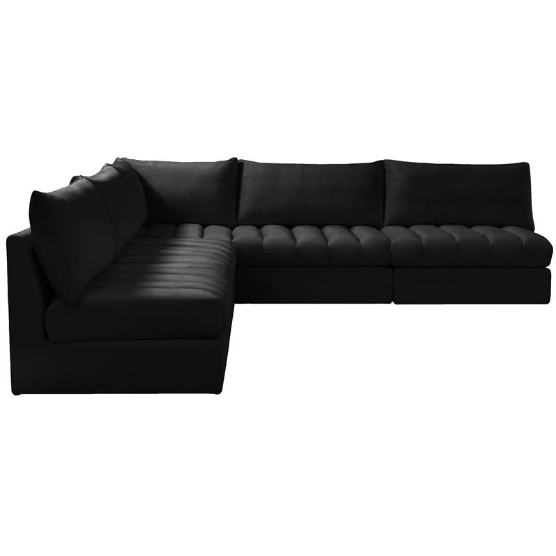 Meridian Furniture Jacob Black Velvet Modular Sectional