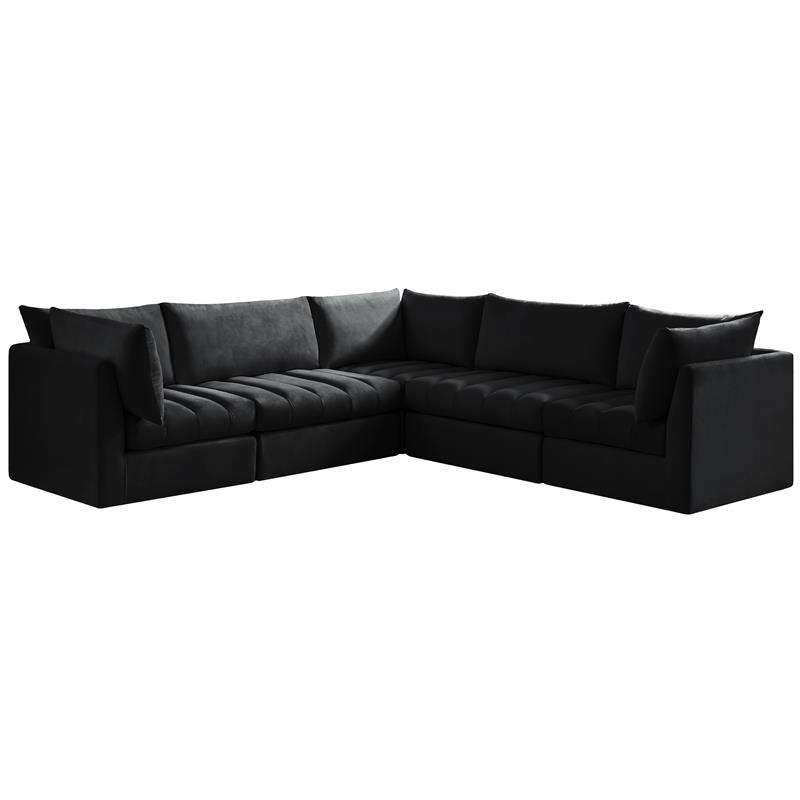 Meridian Furniture Jacob Black Velvet Modular Sectional