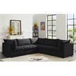 Meridian Furniture Jacob Black Velvet Modular Sectional