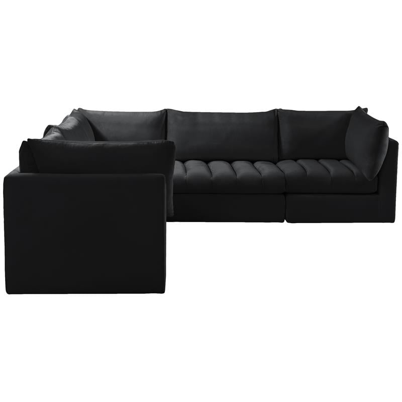 Meridian Furniture Jacob Black Velvet Modular Sectional