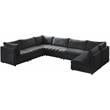 Meridian Furniture Jacob Black Velvet Modular Sectional