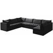 Meridian Furniture Jacob Black Velvet Modular Sectional