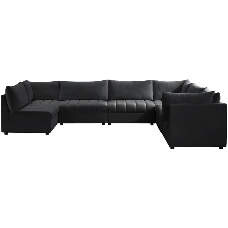 Meridian Furniture Jacob Black Velvet Modular Sectional