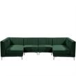 Meridian Furniture Alina Green Velvet Modular Sectional