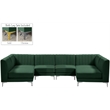 Meridian Furniture Alina Green Velvet Modular Sectional