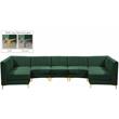 Meridian Furniture Alina Green Velvet Modular Sectional