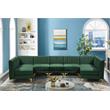 Meridian Furniture Alina Green Velvet Modular Sectional