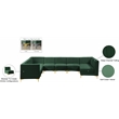 Meridian Furniture Alina Green Velvet Modular Sectional