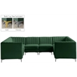 Meridian Furniture Alina Green Velvet Modular Sectional