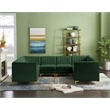 Meridian Furniture Alina Green Velvet Modular Sectional