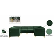 Meridian Furniture Alina Green Velvet Modular Sectional