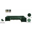 Meridian Furniture Alina Green Velvet Modular Sectional