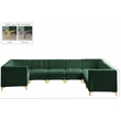 Meridian Furniture Alina Green Velvet Modular Sectional