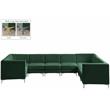 Meridian Furniture Alina Green Velvet Modular Sectional