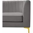 Meridian Furniture Alina Grey Velvet Armless Chair