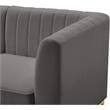 Meridian Furniture Alina Grey Velvet Armless Chair
