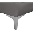 Meridian Furniture Alina Grey Velvet Corner Chair