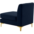 Meridian Furniture Alina Navy Velvet Armless Chair