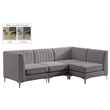 Meridian Furniture Alina Grey Velvet Modular Sectional