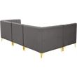 Meridian Furniture Alina Grey Velvet Modular Sectional