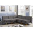Meridian Furniture Alina Grey Velvet Modular Sectional