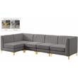 Meridian Furniture Alina Grey Velvet Modular Sectional