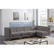 Meridian Furniture Alina Grey Velvet Modular Sectional