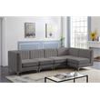 Meridian Furniture Alina Grey Velvet Modular Sectional