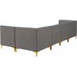 Meridian Furniture Alina Grey Velvet Modular Sectional