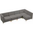 Meridian Furniture Alina Grey Velvet Modular Sectional