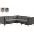 Meridian Furniture Alina Grey Velvet Modular Sectional