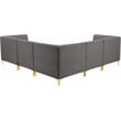 Meridian Furniture Alina Grey Velvet Modular Sectional