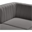 Meridian Furniture Alina Grey Velvet Modular Sectional