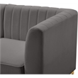 Meridian Furniture Alina Grey Velvet Modular Sectional