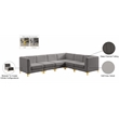 Meridian Furniture Alina Grey Velvet Modular Sectional