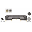 Meridian Furniture Alina Grey Velvet Modular Sectional