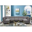 Meridian Furniture Alina Grey Velvet Modular Sectional