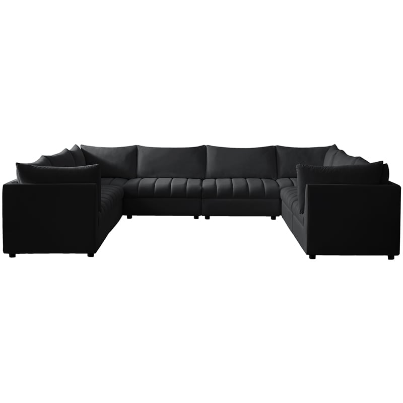 Meridian Furniture Jacob Black Velvet Modular Sectional