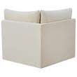 Meridian Furniture Jacob Cream Velvet Corner