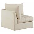 Meridian Furniture Jacob Cream Velvet Corner
