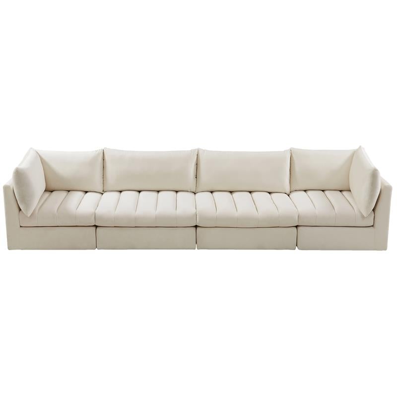 Meridian Furniture Jacob Cream Velvet Modular Sofa