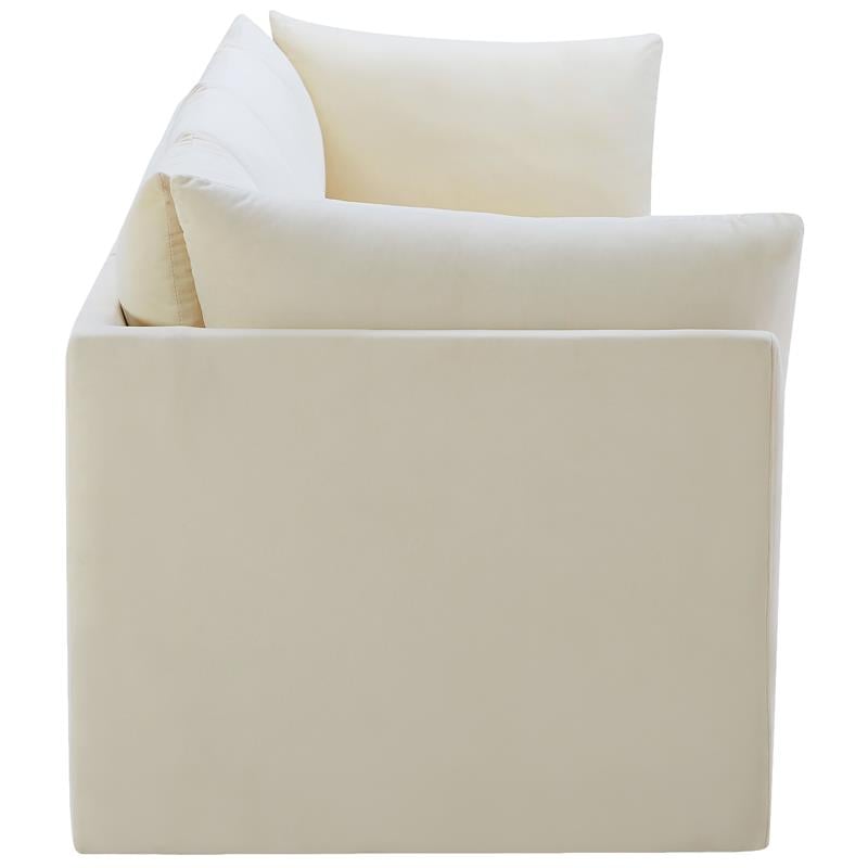 Meridian Furniture Jacob Cream Velvet Modular Sofa